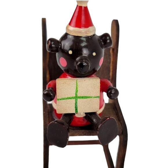 Vintage Country Bear In A Big Chair Christmas Tree Ornament - Picture 2 of 7
